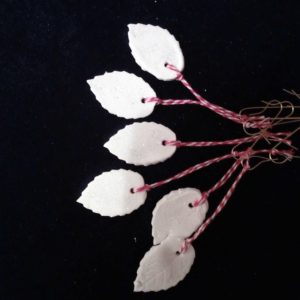 Nicht nur in der Weihnachtszeit kann man diese weißen Blätter als Deko für Zweige usw. verwenden.