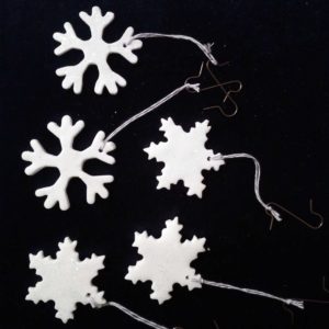 Ob als Baumschmuck, einen Zweig oder als Geschenkanhänger sind diese weißen Schneekristalle immer ein Blickfang