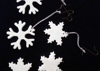 Ob als Baumschmuck, einen Zweig oder als Geschenkanhänger sind diese weißen Schneekristalle immer ein Blickfang