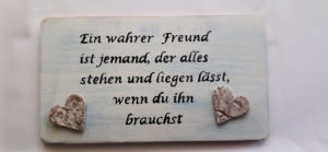 Holzbrettchen mit Spruch